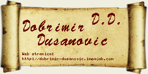 Dobrimir Dušanović vizit kartica